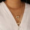 Vintage MultiLayer Heart Pendants Necklaces For Women Gold Geometric Punk Necklace New Design Wedding Jewelry Girlfriend Gifts Necklaces 8