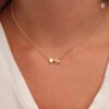 Fashion Exquisite Initial Gold And Silver Clavicle Chain Necklaces 19