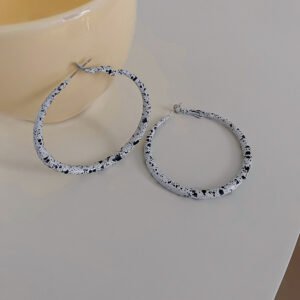 925 Silver Needle Atmospheric Geometry Cow Dot Earrings Earrings 3