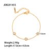 Fashion 18K Gold Plated Round Zircon Stainless Steel Bracelet Necklaces 14