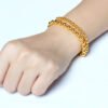 Men’s round bead bracelet with 24k gold imitation Bracelets 13