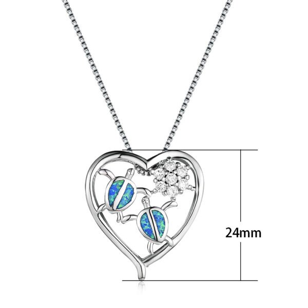 White gold tortoise necklace pendant Necklaces 6