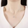 Small Round Diamond Necklace for Ladies Heart Shaped Pendant Necklaces 8