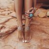 Bohemian Punk Vintage Multi Layered Tassel Turquoise Feet Chain Other 11