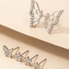 Diamond-studded Beautiful Temperament Butterfly Personalized Silver Earrings Earrings 11 Diamond-studded Beautiful Temperament Butterfly Personalized Silver Earrings Earrings 11
