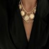 Retro geometric thick chain multi-layer necklace Necklaces 13