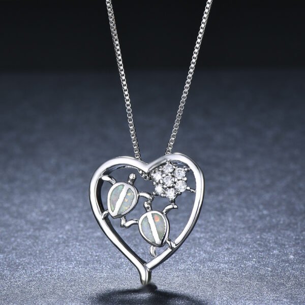 White gold tortoise necklace pendant Necklaces 9