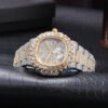 Full Diamond Hip Hop Calendar Luminous Quartz Waterproof Business Men’s Gold Watch watches 20