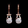 2021, Europe and America new jewelry, crystal earrings, jewelry set, Korean version of the bride necklace, gold-plated butterfly pendant Earrings 10