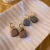 Small Lock Earrings Vintage Checkerboard Earrings Earrings 17 Small Lock Earrings Vintage Checkerboard Earrings Earrings 17