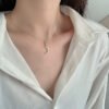 Fashionable Simple Micro-inlaid Zircon Necklace Necklaces 11