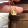 Water Shell Pure Natural Jade Diamond 18K Gold Necklace Necklaces 18