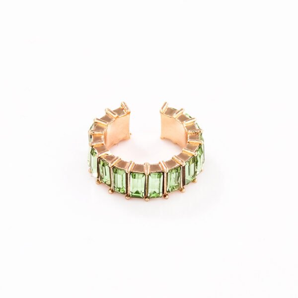 Fashion C-shaped Ear Clip With Colored Diamonds Earrings 5
