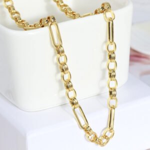 Personalized Simple Splicing Chain Metal Texture Bare Chain Necklace Necklaces
