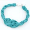 Concise Shaped Braided Rice Beads Temperament Clavicle Chain Necklaces 9