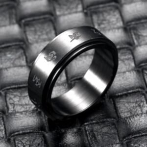 Stainless Steel Rotating Ring Six Words Of Truth Rings