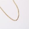 Simple Necklace 18K Gold High Density 3mm Twisted Clavicle  Water Wave Chain Necklaces 10