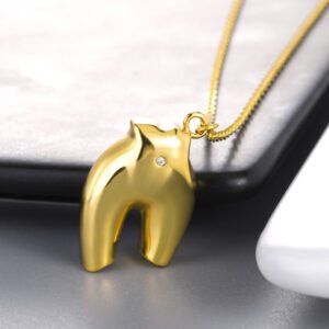 Exaggerated Design 3D Body Pendant 18K Gold-plated Brass Clavicle Chain Necklaces