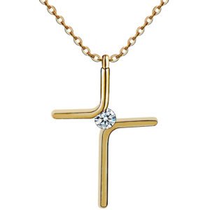 Cross Pendant New Simple Necklace Titanium Steel Plating Necklaces