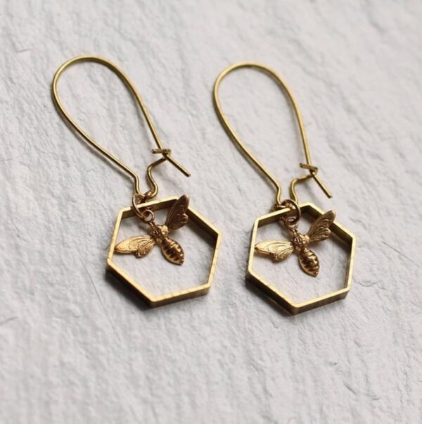 Fashion Three-dimensional Geometric Creative Bee Ear Hook Earrings Earrings 7