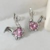 Hearts Love Zircon Ear Studs Small Design Earrings 11