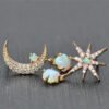 Fashion Women’s Asymmetric Moon Star Earrings Earrings 12