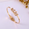 Gold-plated Double Swan Spring Clasp Bracelet Bracelets 8 Gold-plated Double Swan Spring Clasp Bracelet Bracelets 8