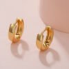 Gold-plated Simple Earrings Copper Ornaments Ear Clip Earrings 19