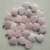 Love Peach Heart Shaped Natural Stone Charm Pendant Accessories 6