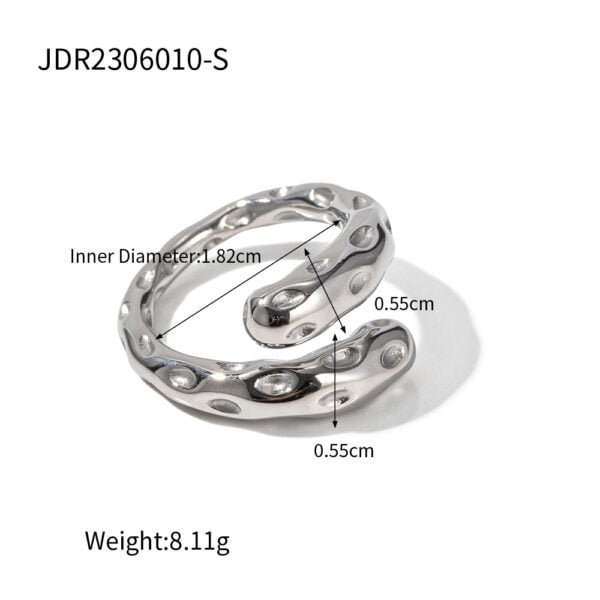 Retro Simple Titanium Steel Ornament 18K Gold Stainless Steel Hammer Bracelet Bracelets 7