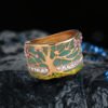 Tree of Life Gold Plated Ring Rings 9
