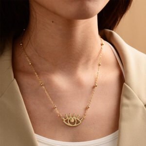 Fashion gold-plated devil’s eye necklace Necklaces