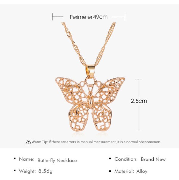 Hollow Double-layer Metal Butterfly European Style Pendant Accessories 8