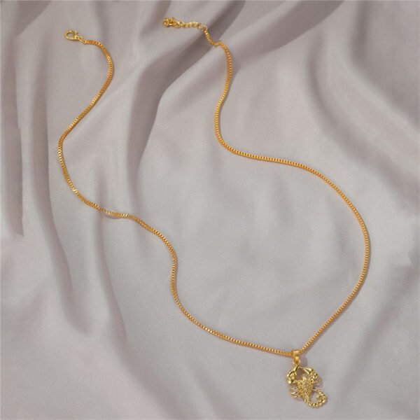 Gold Scorpion Necklace Personality Metal Hollow Sweater Chain Necklaces 8