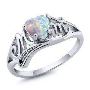 Heart shaped opal mother ring Rings