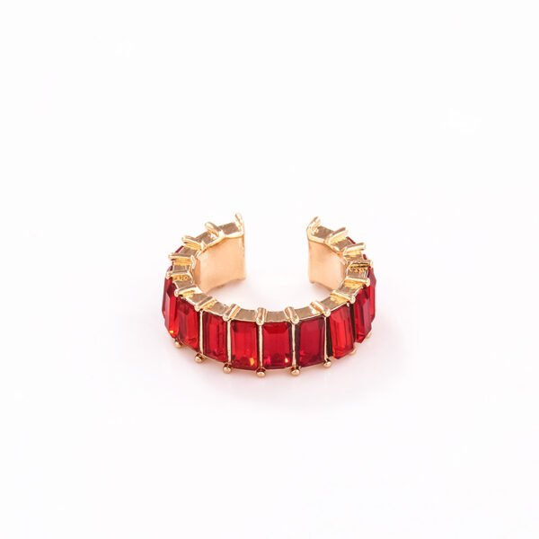 Fashion C-shaped Ear Clip With Colored Diamonds Earrings 9