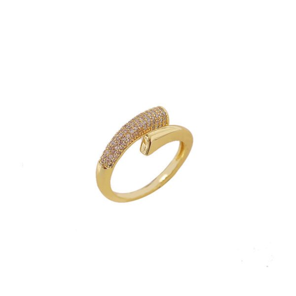 Ladies Diamond Real Gold Plated Ring Rings 8