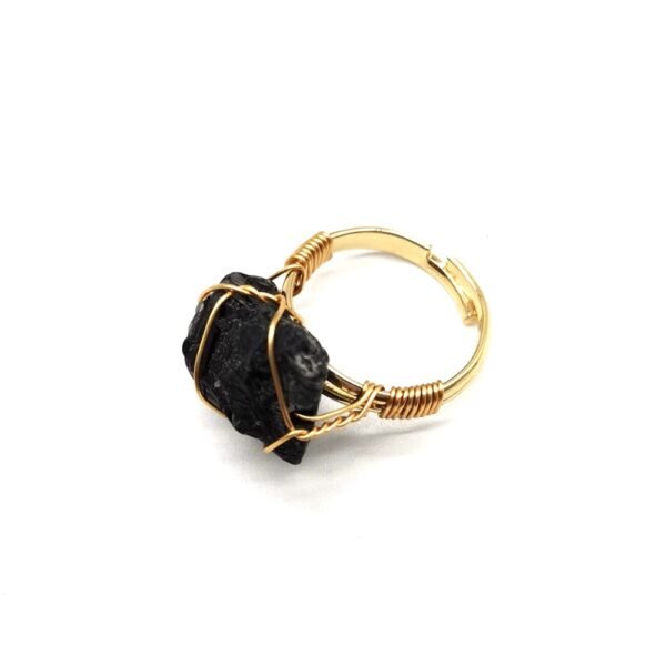 Personality Hand Wrapped Rough Stone Agate Ring Rings 9