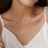 Women’s Bohemian Gold Plated Natural Pearl Necklace Necklaces 9