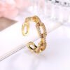 Zircon Chains Encrusted Gold Ladies’ Rings Rings 8