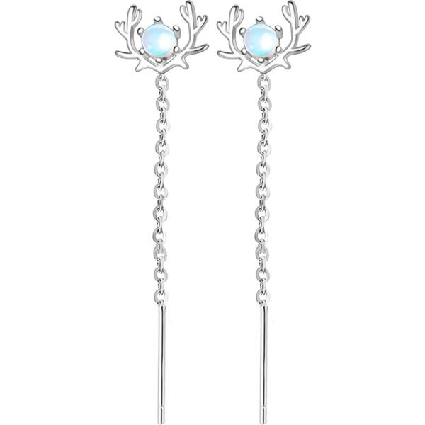 Pure Silver Ornaments Female Tassel Ear Line High Sense Earrings 5