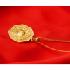 Euro coins gold gossip yin and yang taiji pendant necklace Vietnam sand gold imitation gold accessories clavicle chain Necklaces 13