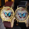 Roman scale butterfly belt watch Fashion universal gold shell watch watches 9 Roman scale butterfly belt watch Fashion universal gold shell watch watches 9