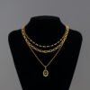 18k Gold Necklace Accessories Star Clavicle Chain Necklaces 11