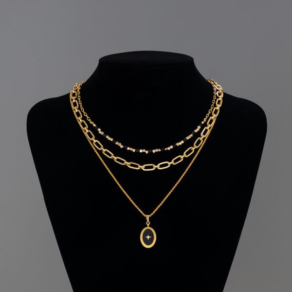 18k Gold Necklace Accessories Star Clavicle Chain Necklaces 6