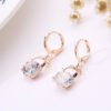 2021, Europe and America new jewelry, crystal earrings, jewelry set, Korean version of the bride necklace, gold-plated butterfly pendant Earrings 13