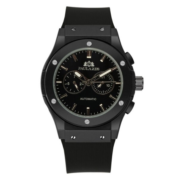 Multifunctional luminous rose gold tape men’s watch watches 5