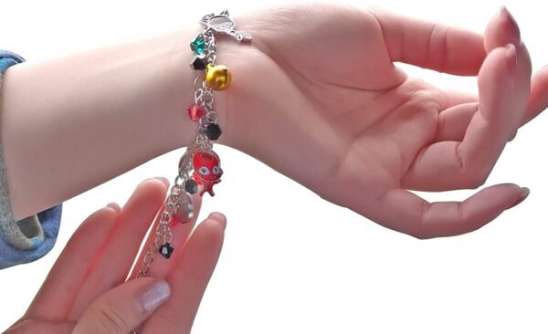 Ladybug Superhero And Cat Bracelet Charm With Crystal Bead Bangle For Kids Cosplay Adjustable Jewelry Bracelets 5