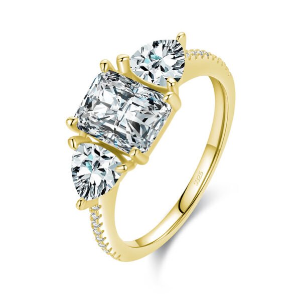 Fashion S925 Sterling Silver Simulation Diamond Bright Ring Rings 9