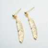 Japanese light luxury jewelry s925 sterling silver plated 18K gold vintage feather earrings Simple Japanese and Korean earrings jewelry Earrings 10 Japanese light luxury jewelry s925 sterling silver plated 18K gold vintage feather earrings Simple Japanese and Korean earrings jewelry Earrings 10